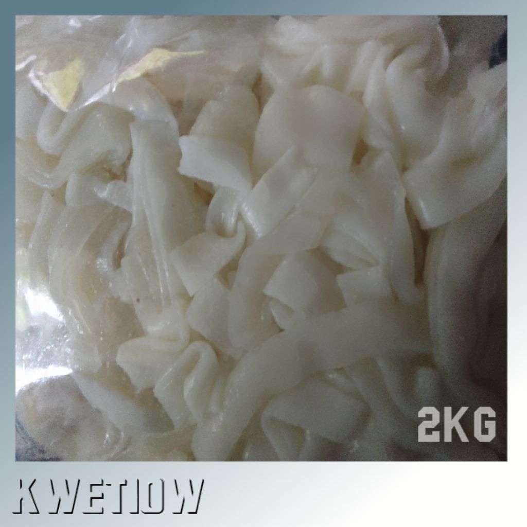 kwetiaw basah/ mie lebar dan segar 2kg.