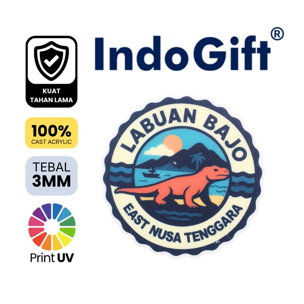 IndoGift Magnet Kulkas Tipe 16 Labuan Bajo Souvenir Tempelan Kulkas Dekorasi Rumah Hiasan Aesthetic