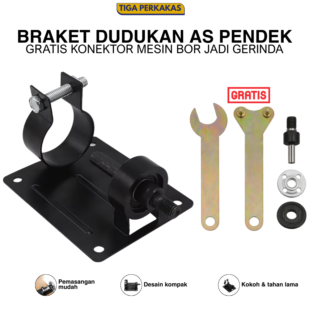 Braket Dudukan BOR Tangan As Pendek / Stand Holder Bor Pendek Multifungsi