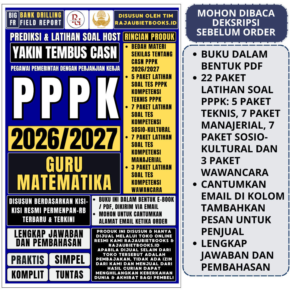 LATIHAN SOAL TES PPPK GURU MATEMATIKA TENAGA PENDIDIK TERBARU DAN TERLENGKAP TES KOMPETENSI TEKNIS G
