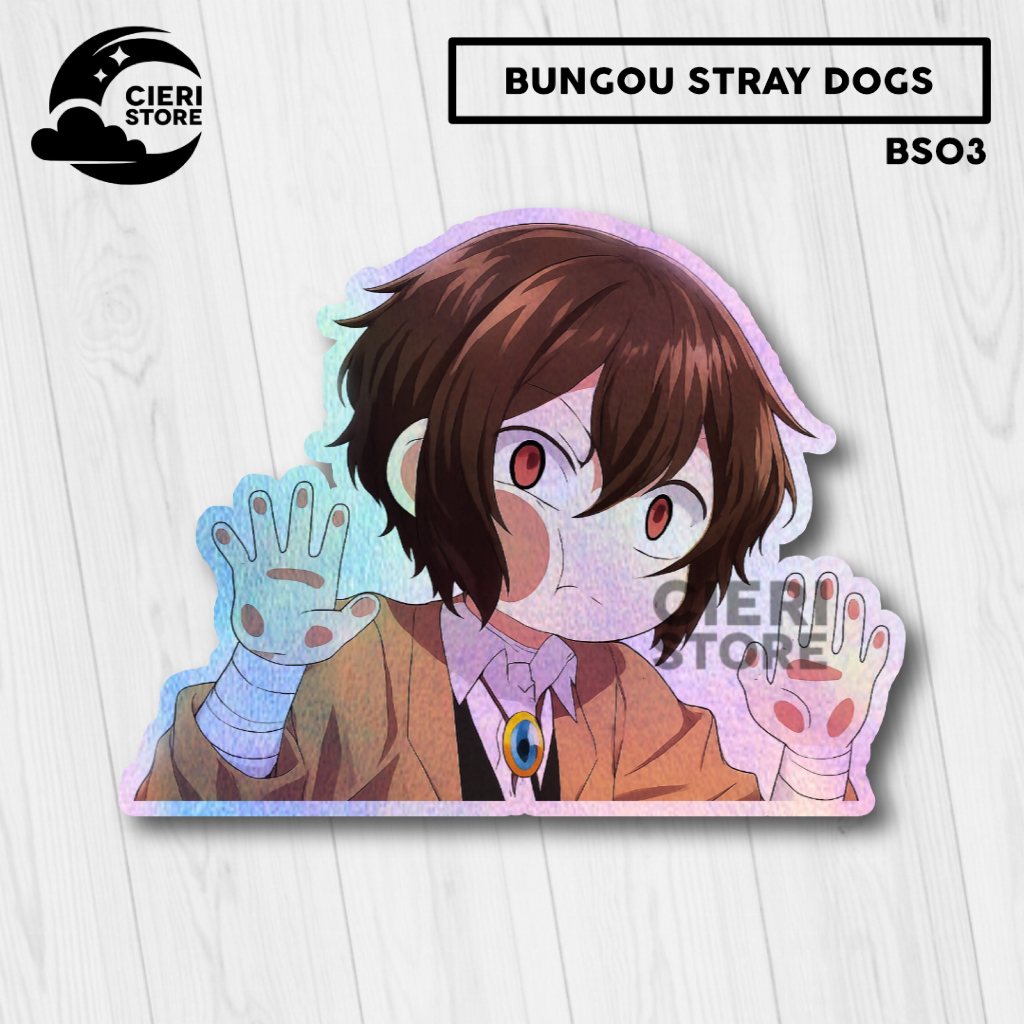 Stiker Hologram Anime Dazai Osamu BunStray BSD - BS03