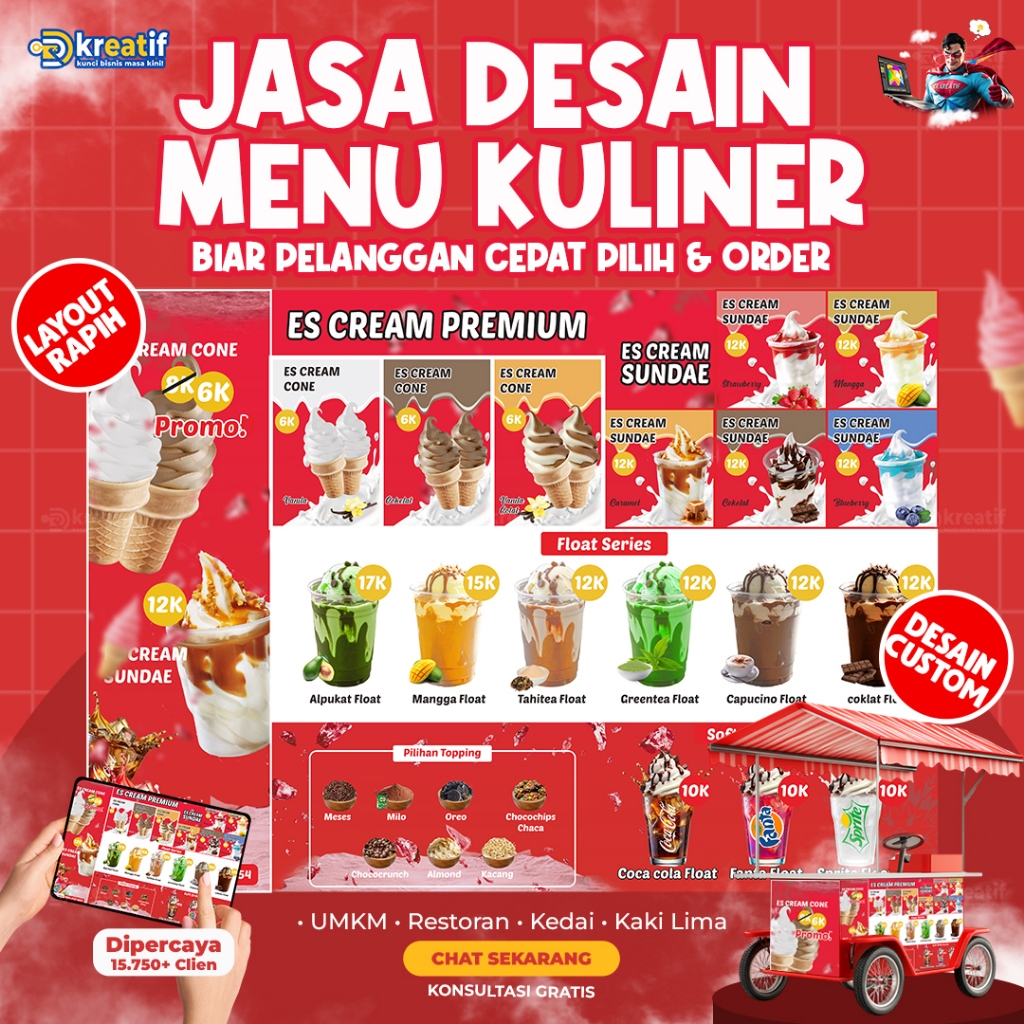 Jasa Desain Menu Cafe & Warung | Menu Makanan Minuman Rapi & Menarik – Dr Kreatif