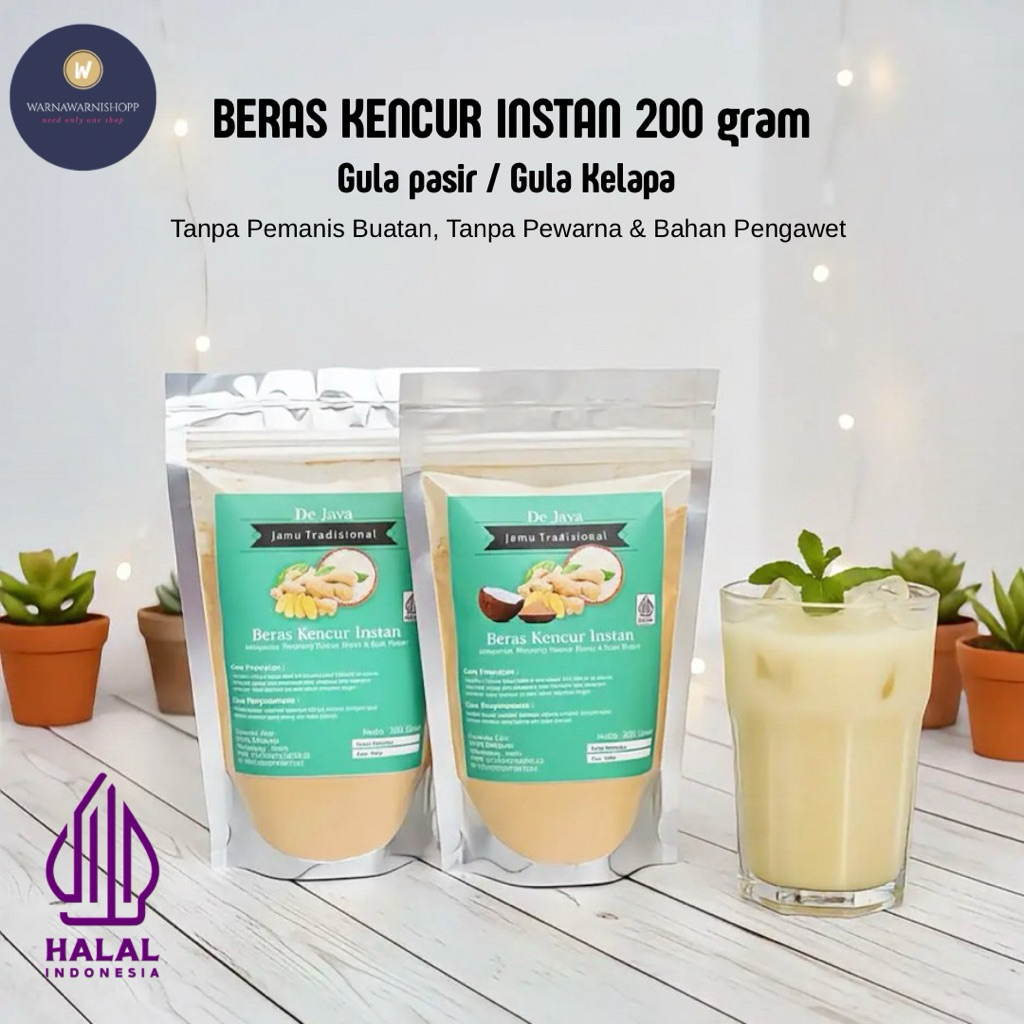 Beras Kencur Instan Dejava Beras Kencur Bubuk Minuman Jamu Tradisional Sari Kencur Tanpa Ampas Gula 
