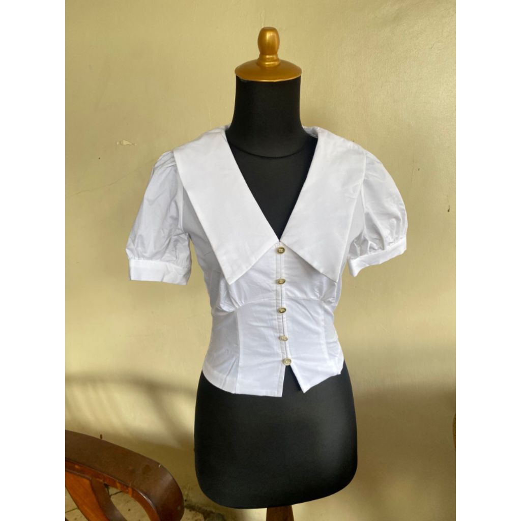 Preloved - Blouse Sailor Katun