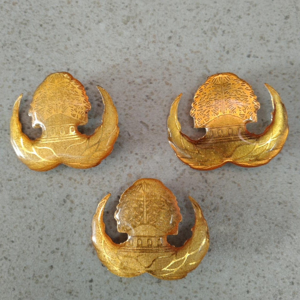 Pin korpri 3 cm lapis fiber resin bijian