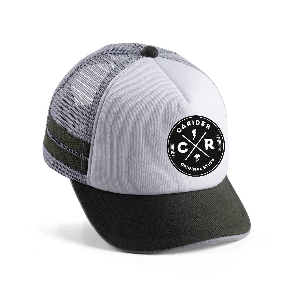 Carider Topi Lidah Pendek 5cm Pria Wanta Outdoor Army Abu