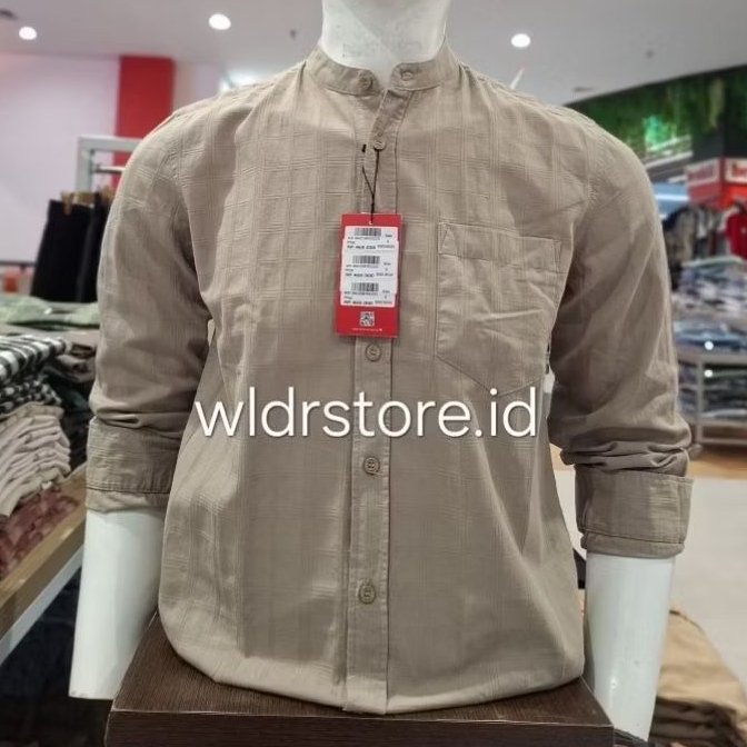 gabrielle kemeja koko pria lengan pendek regular fit 007 khaki