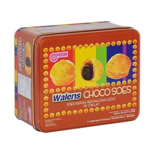 Nissin wallens choco soes kaleng 350 gram