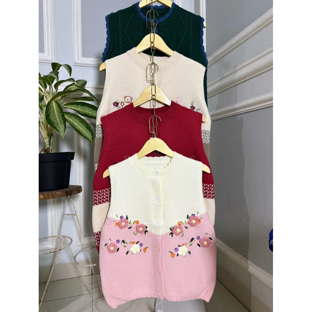 VEST RAJUT ROMPI RAJUT IMPORT