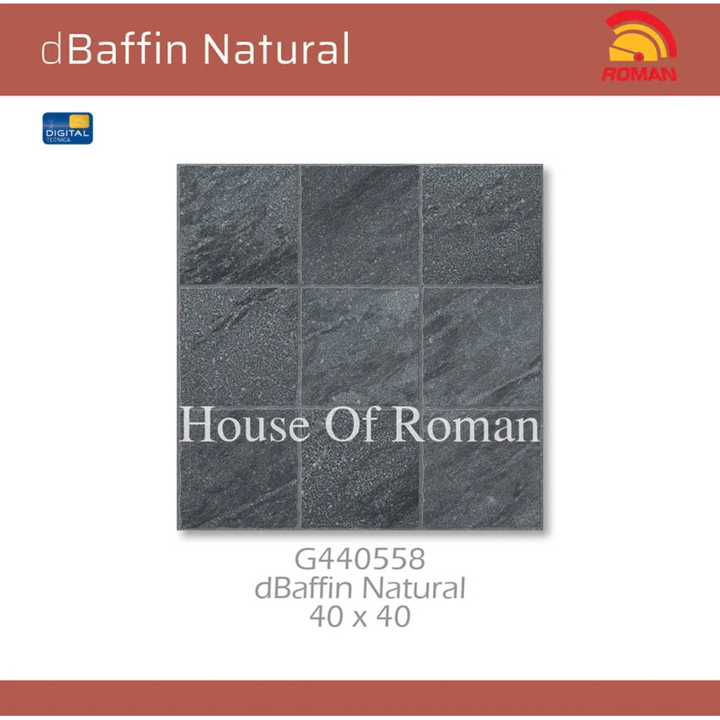 Roman Keramik dBaffin Natural/Keramik Garasi Roman 40x40/Keramik Garasi kasar/Keramik Garasi Mobil M