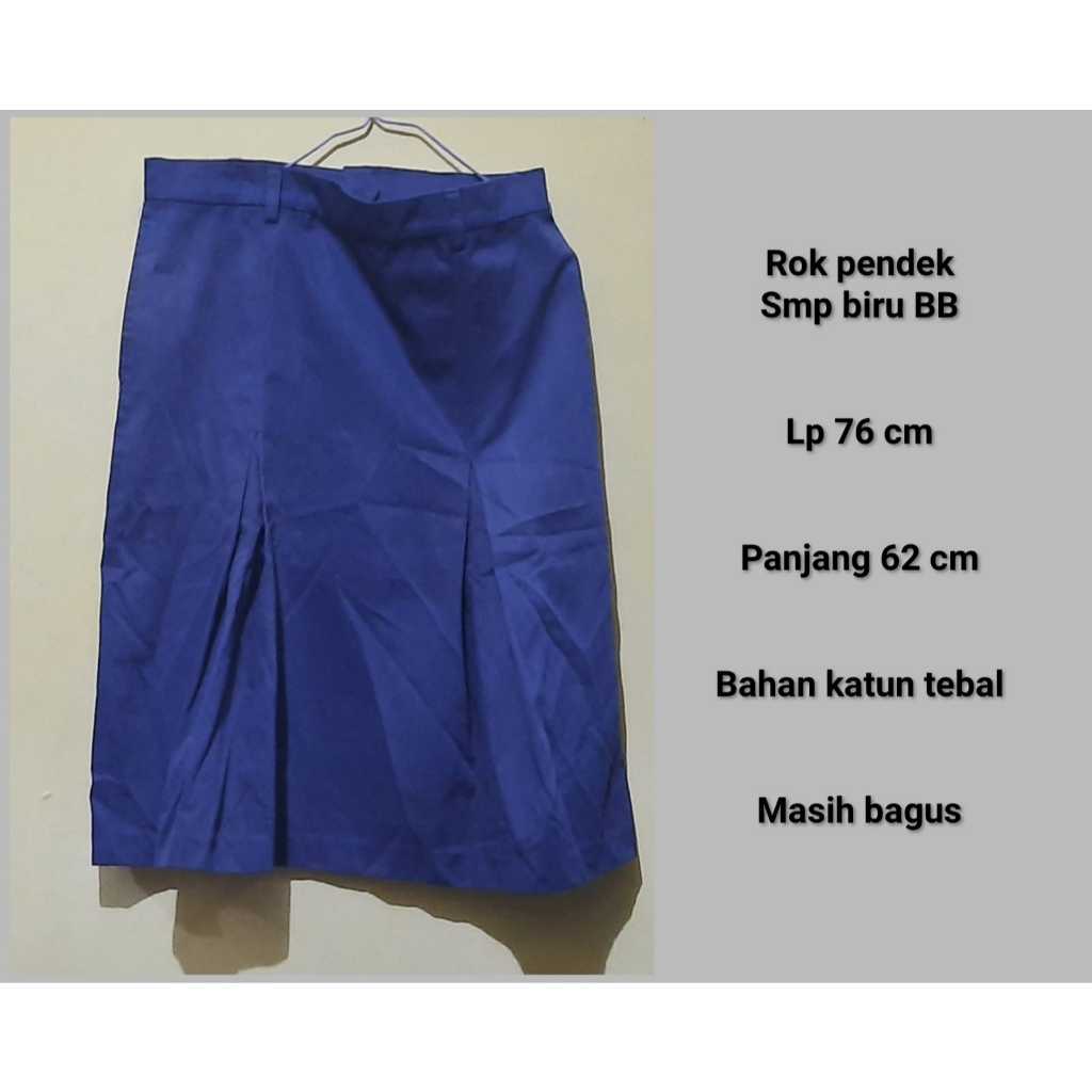 Rok pendek biru SMP prelove bawahan seragam sekolah murah meriah