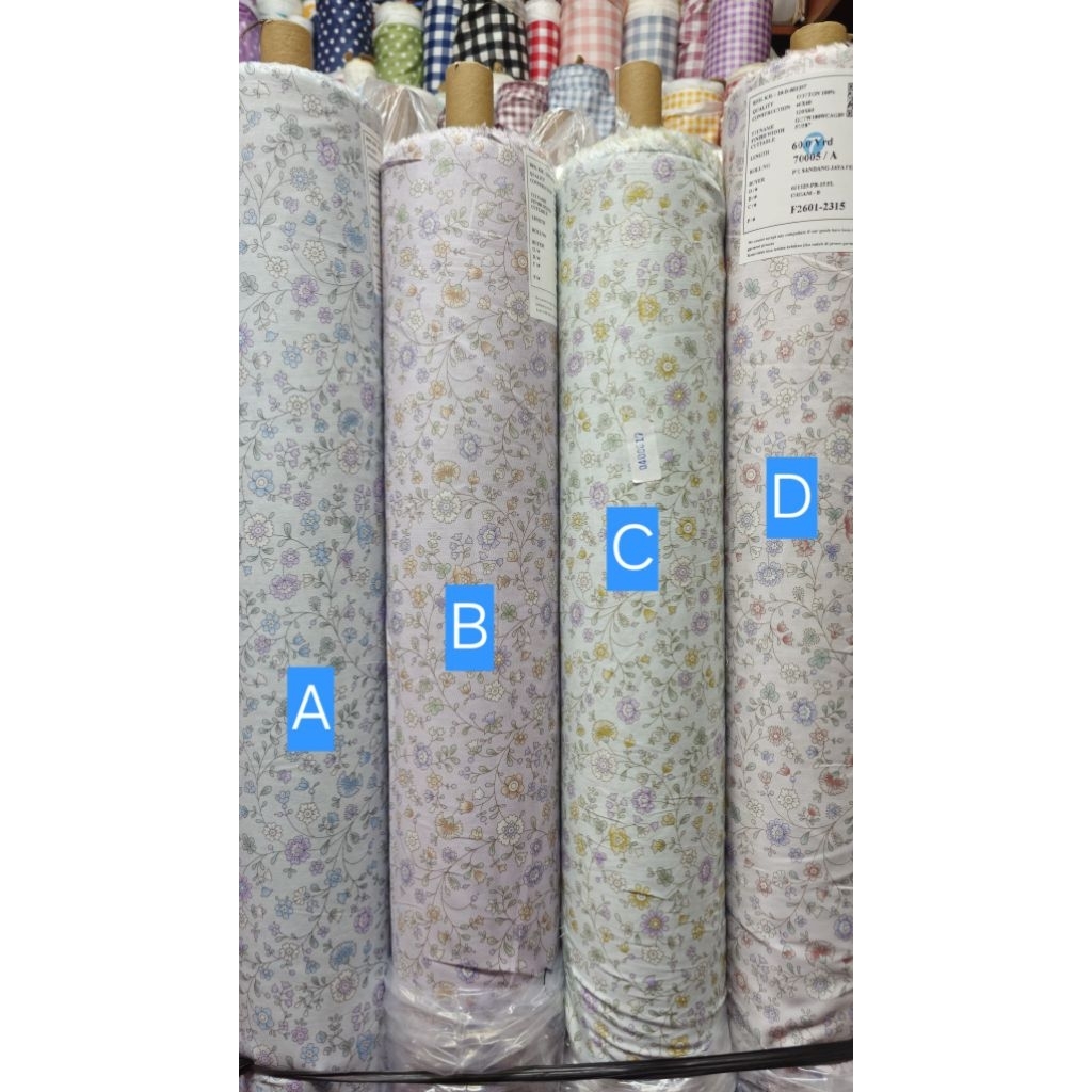 KAIN/BAHAN KATUN JEPANG TOKAI SENKO PREMIUM ORIGINAL HARGA PER SETENGAH MTR