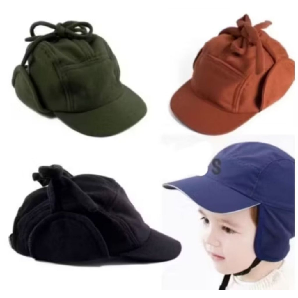 TOPI ANAK CHAMPER HAT / TOPI JEPANG DILENGKAPI DENGAN TALI BISA COD