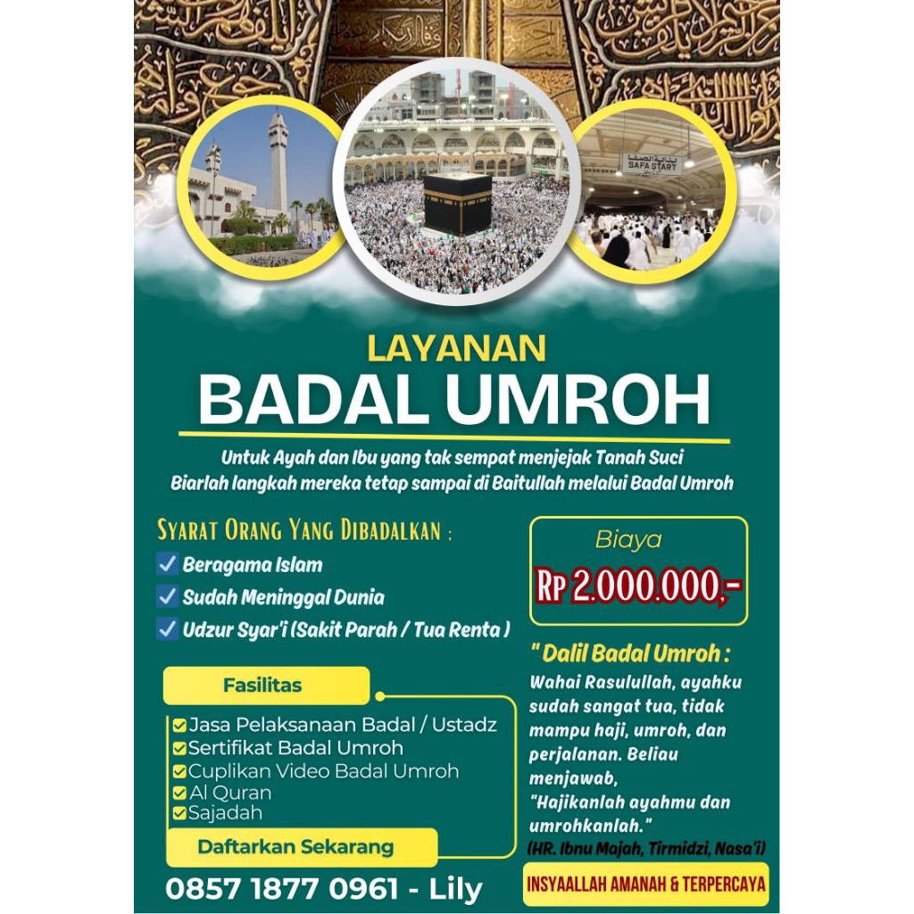 BADAL UMROH AMANAH TERPERCAYA