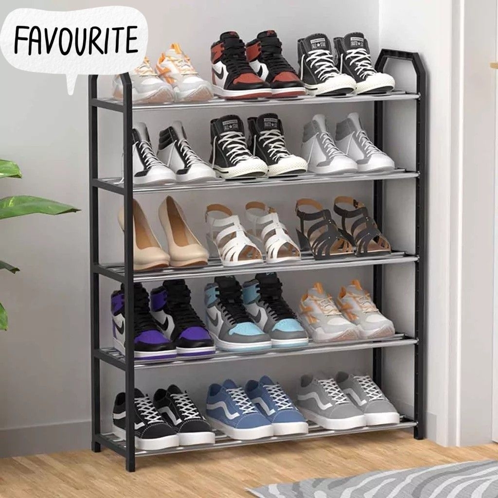 rak sepatu besi susun 5