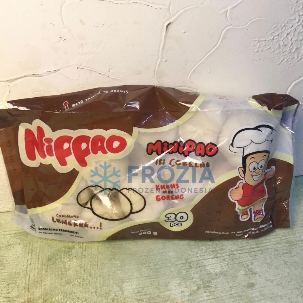NIPPAO Bakpao Coklat Mini MURAH 30pcs berat 480gr HALAL & BPOM | Frozen Food Jakarta Utara