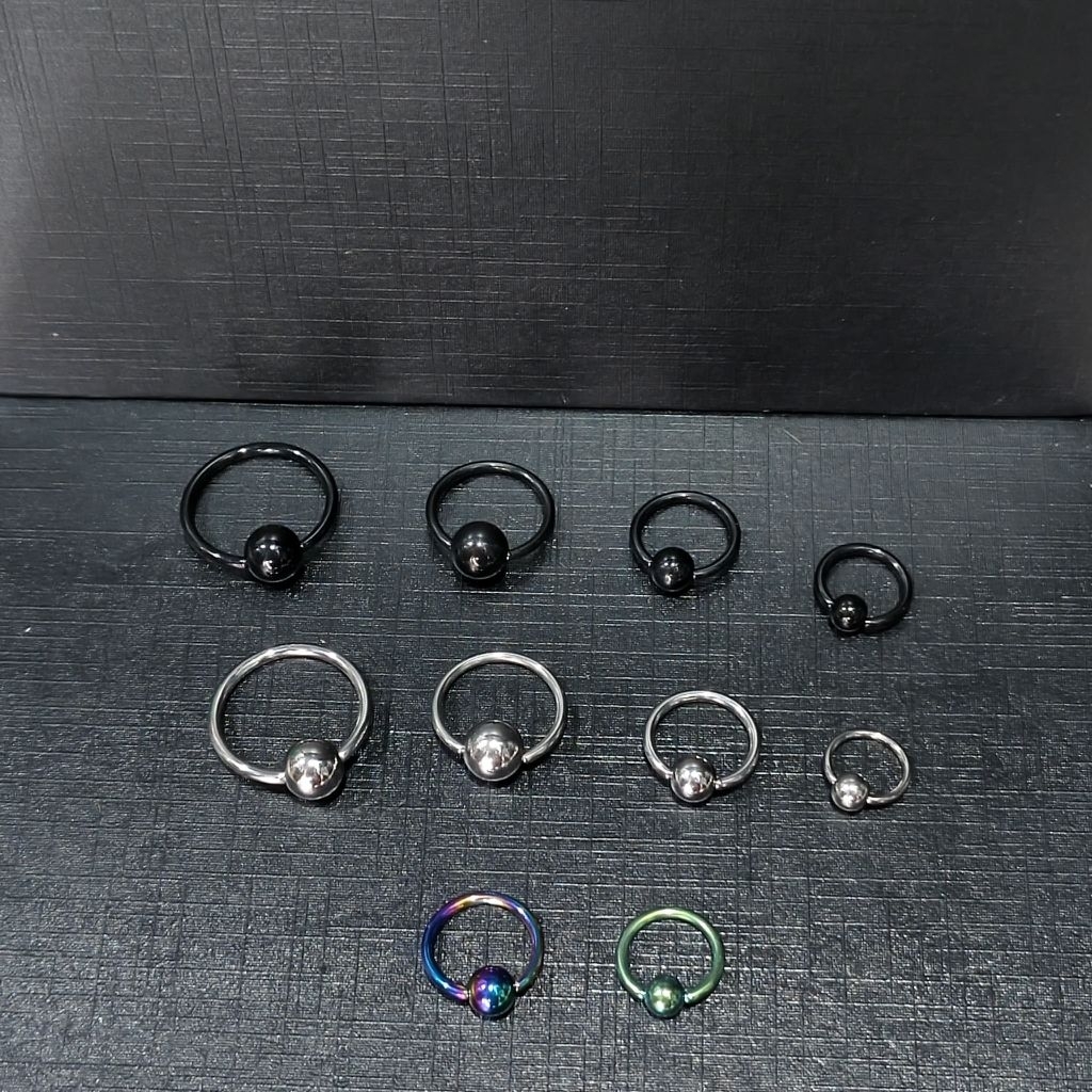 ANTING RINGBALL SEPTUM TITANIUM / TINDIK TELINGA / TINDIK SEPTUM TITANIUM / ANTING HIDUNG TITANIUM /