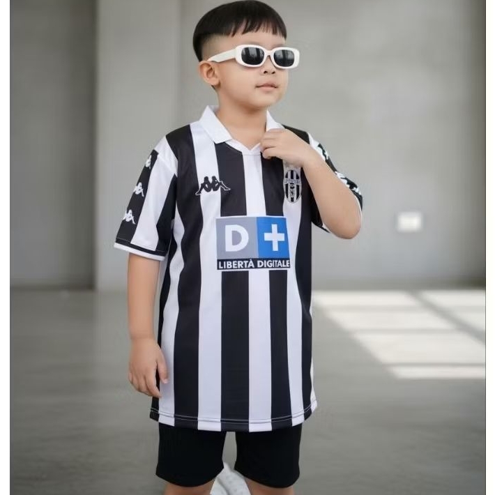 Jersey bola retro fantasy Juventus anak / baju full printing anak /pakaian anak juventus