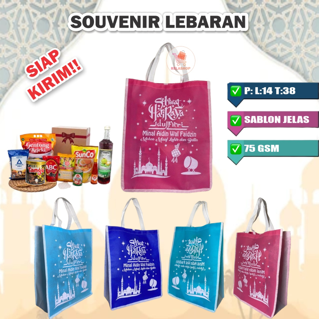 Tas Parcel Lebaran Idul Fitri SABLON/Tas Lebaran /TAS BINGKISAN IDUL FITRI/IDUL FITRI/LEBARAN/TAS BI