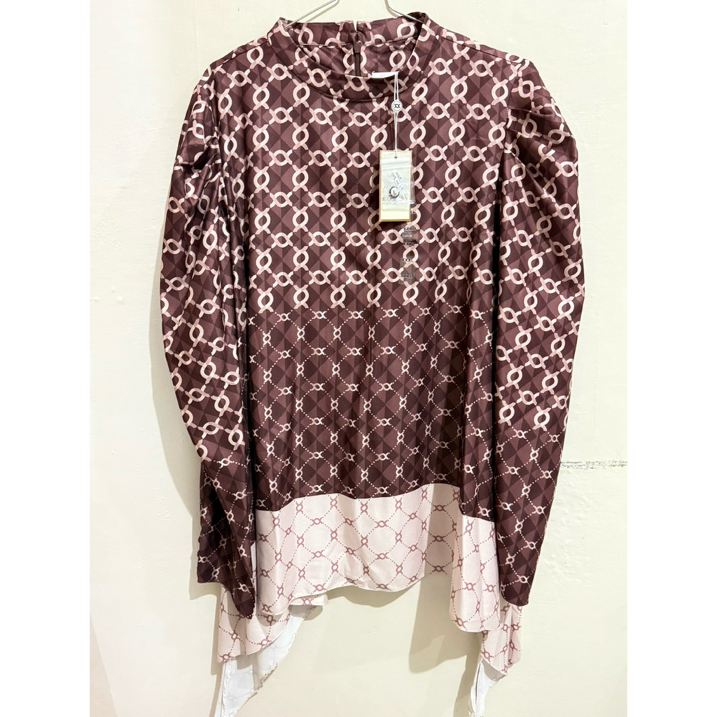 NEW RARE ITEM Wearing Klamby WK Calya Blouse Lava Merah Maroon