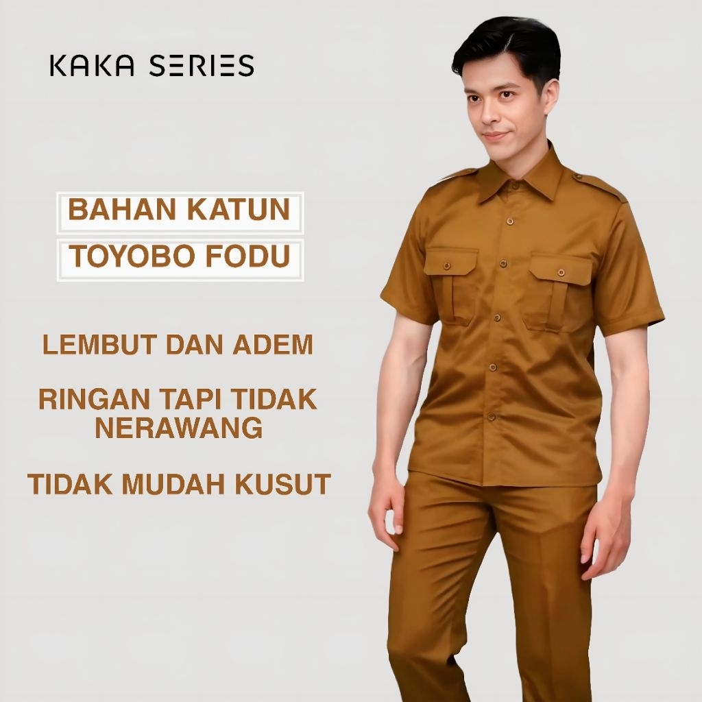 Baju Pdh Pria Khaki Tua Seragam Pns Terbaru Bahan Toyobo Fodu Original