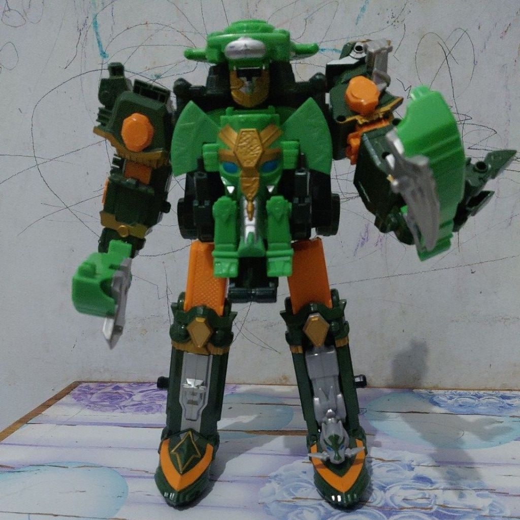 Power Rangers Ninja Steel DX Rumble Tusk Megazord 5 Zords Deluxe (Brand SCG PR)