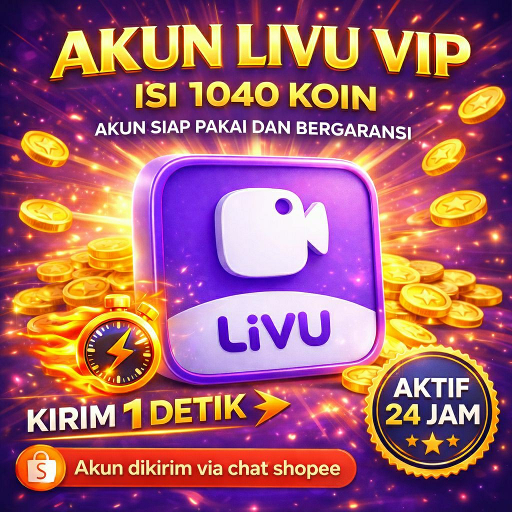Akun LivU VIP Gratis 1040 Koin Akun Siap digunakan Murah - Proses Kirim 1 Detik - Admin Aktif 24 Jam