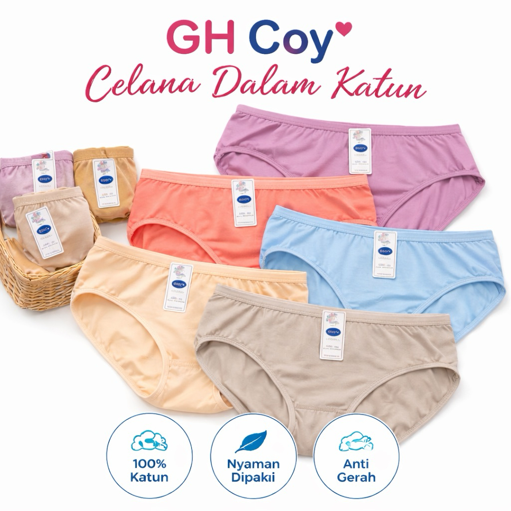 Celana Dalam wanita GHC Anti Gerah Isi 6 Pcs