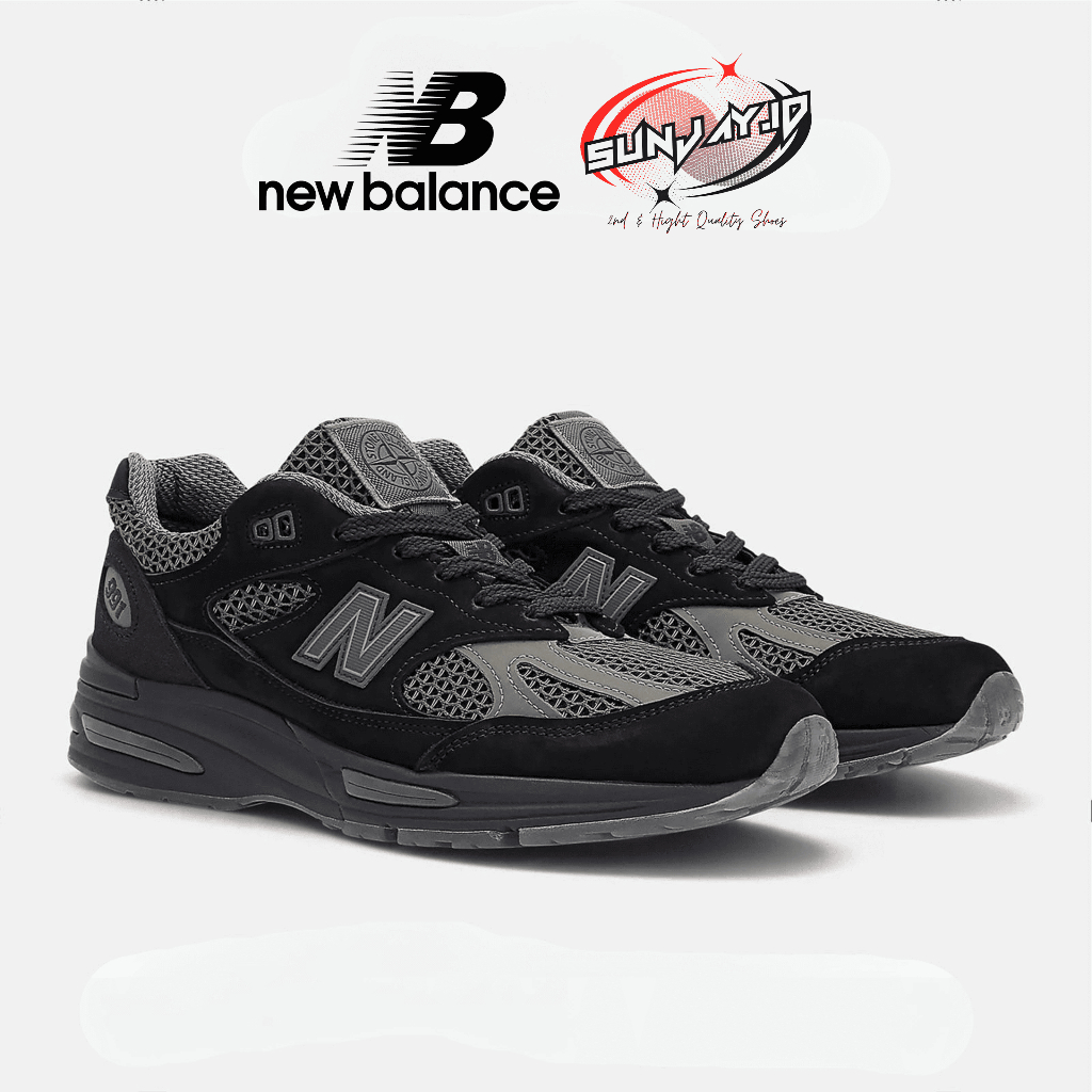 Sepatu Sneakers NB 991 England X Stone Island Unisex Pria Wanita