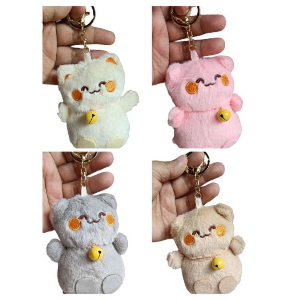 Gantungan Tas Boneka Karakter Kucing Premium Plush Lucu Lembut
