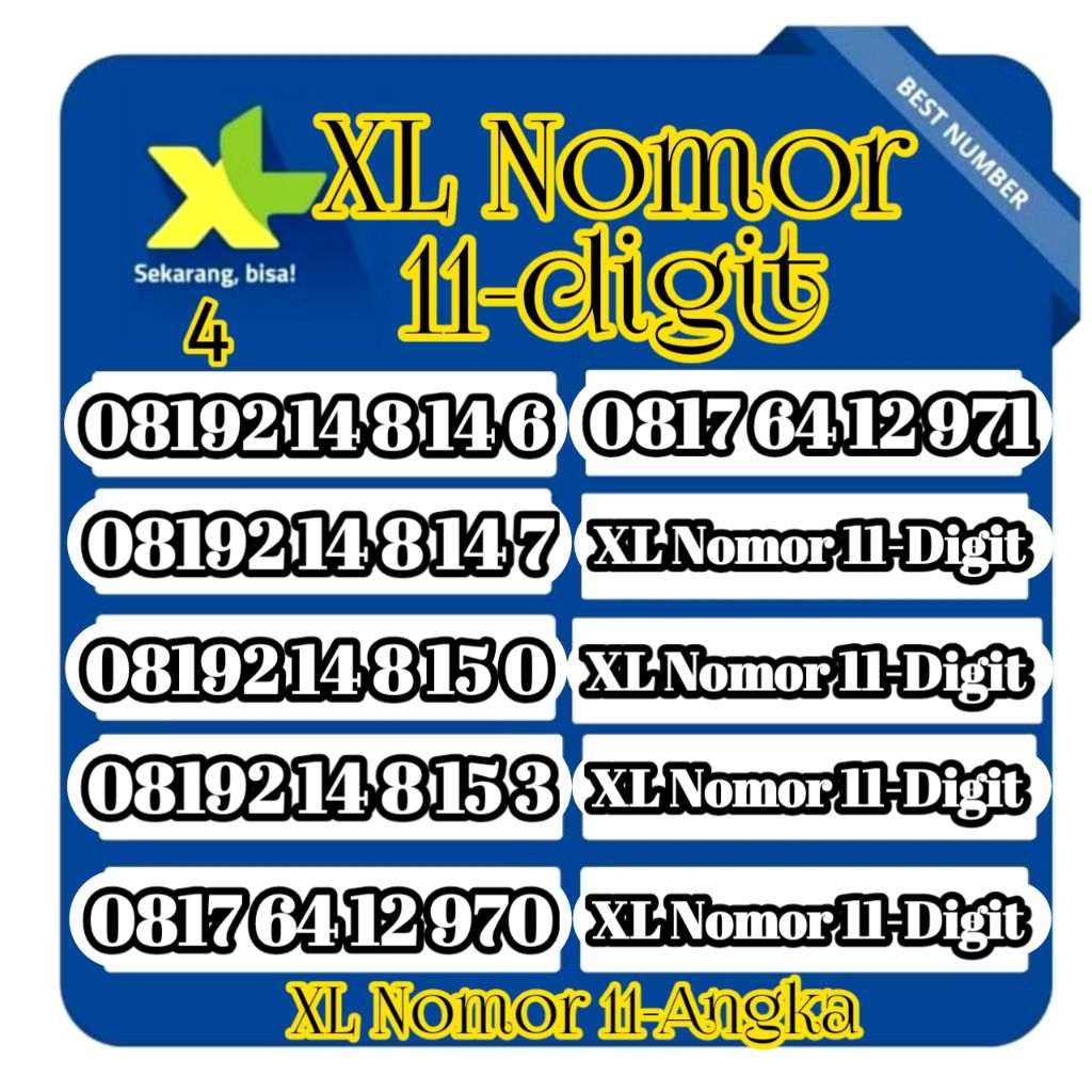 promo perdana XL nomor cantik 11digit(Cek Deskripsi)