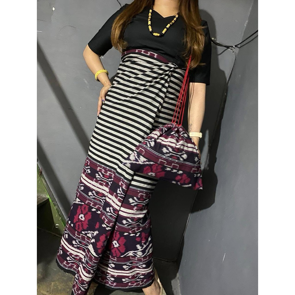 [Baju+Sarung Blangket+Tas Sepuk] Setelan Baju Wanita Adat
