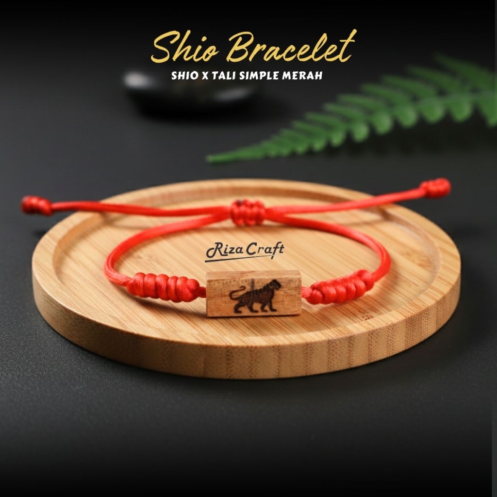 Gelang Tali Simple Merah Pria Wanita Serut Shio Sio Tikus Kerbau Macan Kelinci Naga Ular Kuda Kambin