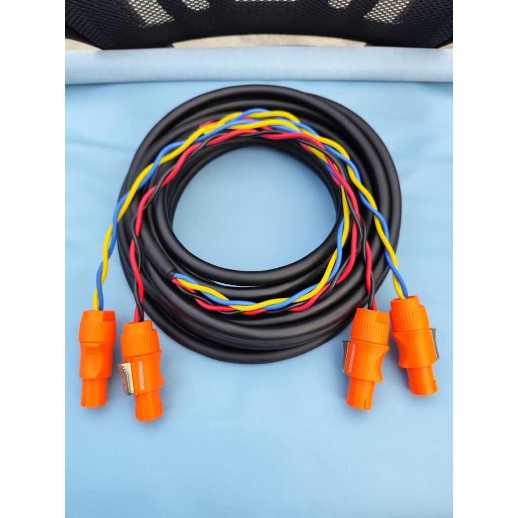 KABEL SPEAKER SOUNDMAX 4x2,5mm LENGKAP JACK SPEAKON SOUNDMAX