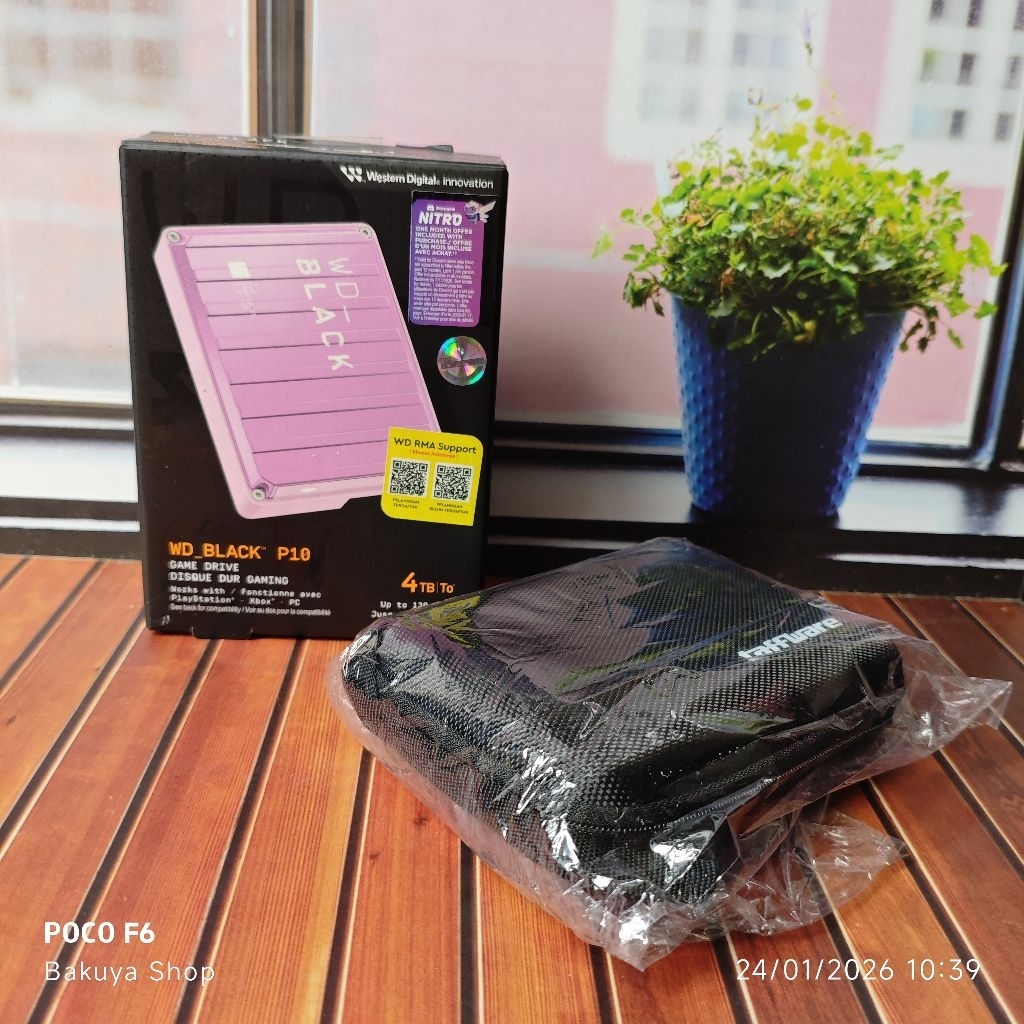 HDD Hardisk Harddisk External WD Black P1 Game Drive 4TB Pink SECOND LIKE NEW Garansi On Desember 20