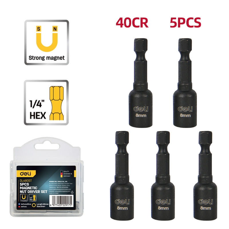 MAGNETIC NUT "DELI" 8MMX65 EDL4805T