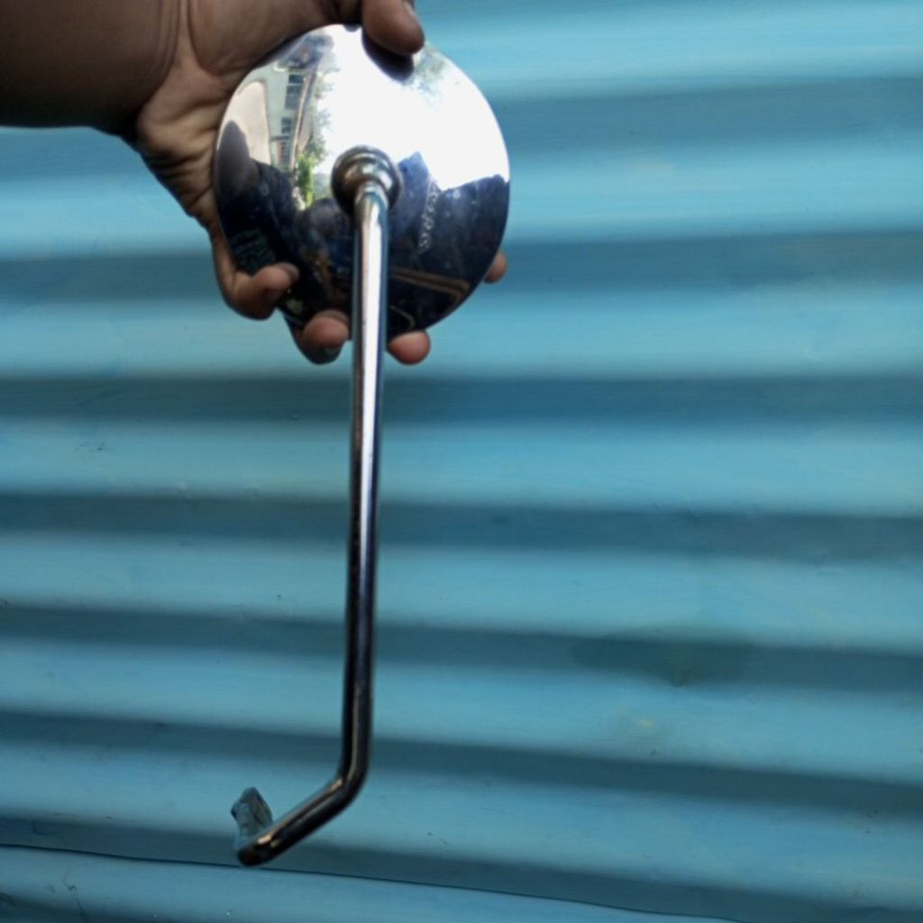 Spion Bulat Vespa kanan.Super Sprint PX Excel Gagang Panjang