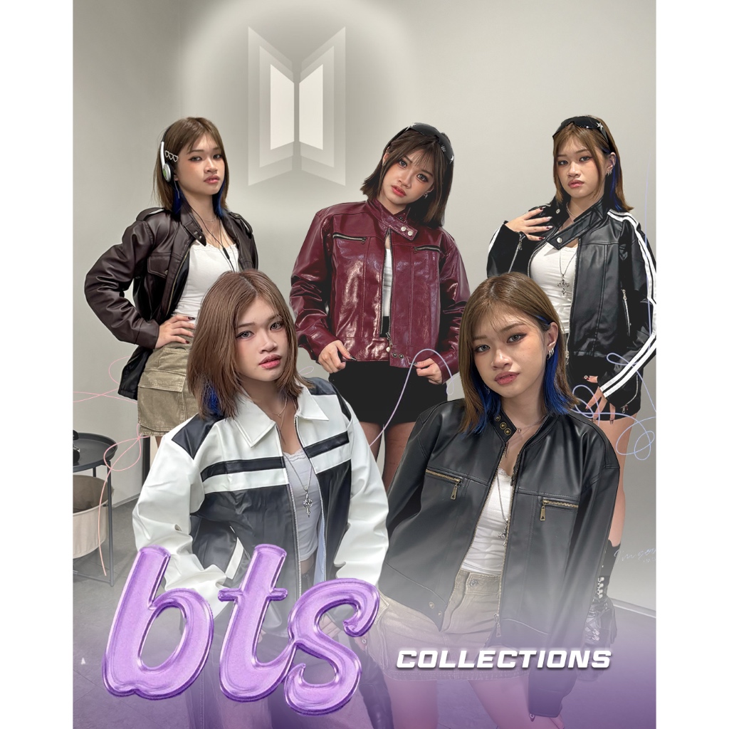 BTS Jaket kulit konser leather jacket concert outfit