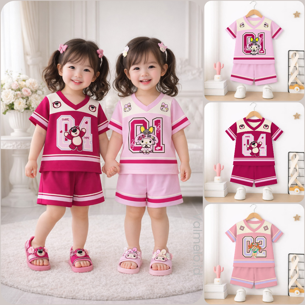 VALMELO SETELAN BAJU ANAK PEREMPUAN/BAJU ANAK CEWEK/SETELAN BAYI V04