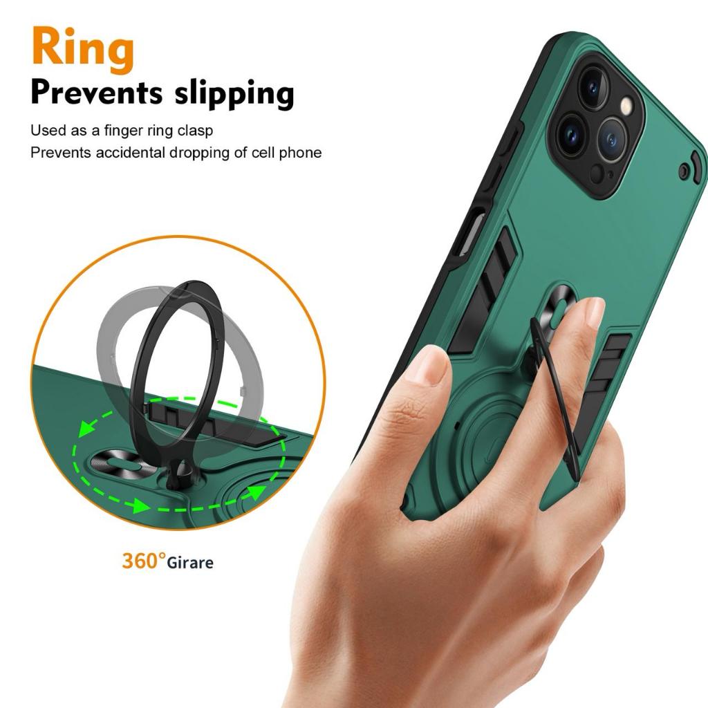 NEW Casing Hp Untuk OPPO RENO 4F Hard Case Ring Armor Robot Case Kickstand Hybrid Ring Holder