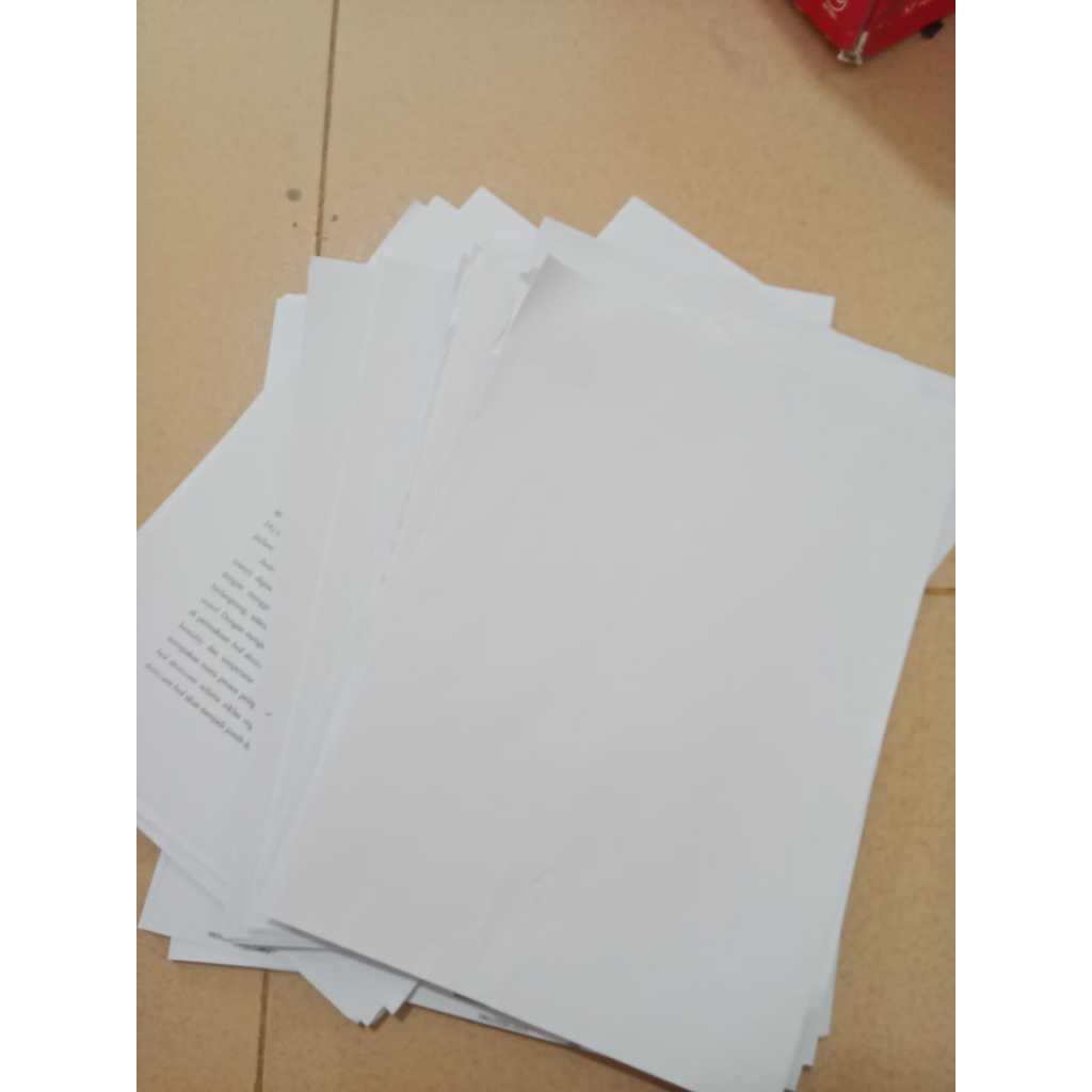 Kertas Bekas Print/Fotocopy 1 Sisi Kosong Bersih - Kertas Buram Murah A4/F4