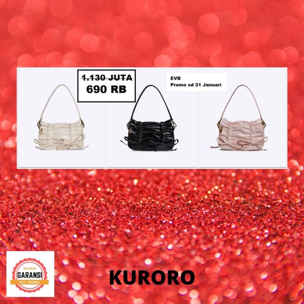 Tas wanita EVB shoulder bag sale KURORO 100% Original Store