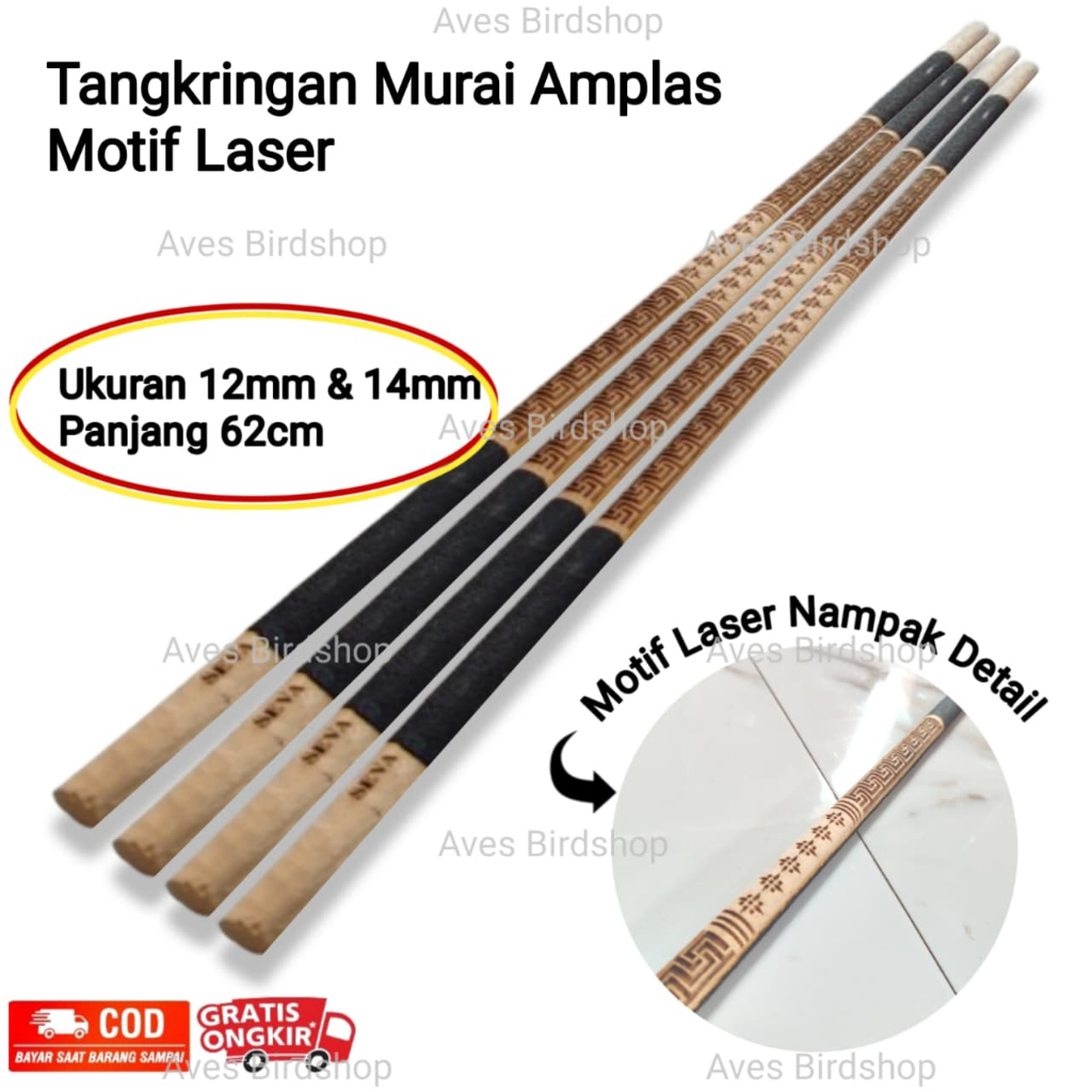TANGKRINGAN MURAI KAYU AMPLAS MOTIF LASER ANTI RONTOK PANGKRINGAN BURUNG MURAI BATU