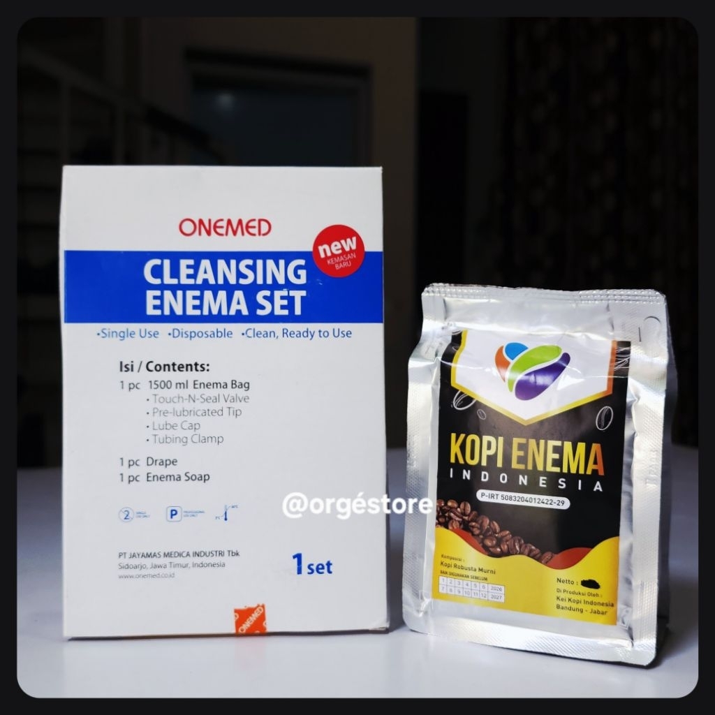 Enema Kopi Paket Pemula | Kopi Enema KEI 250gr + Kantong Enema