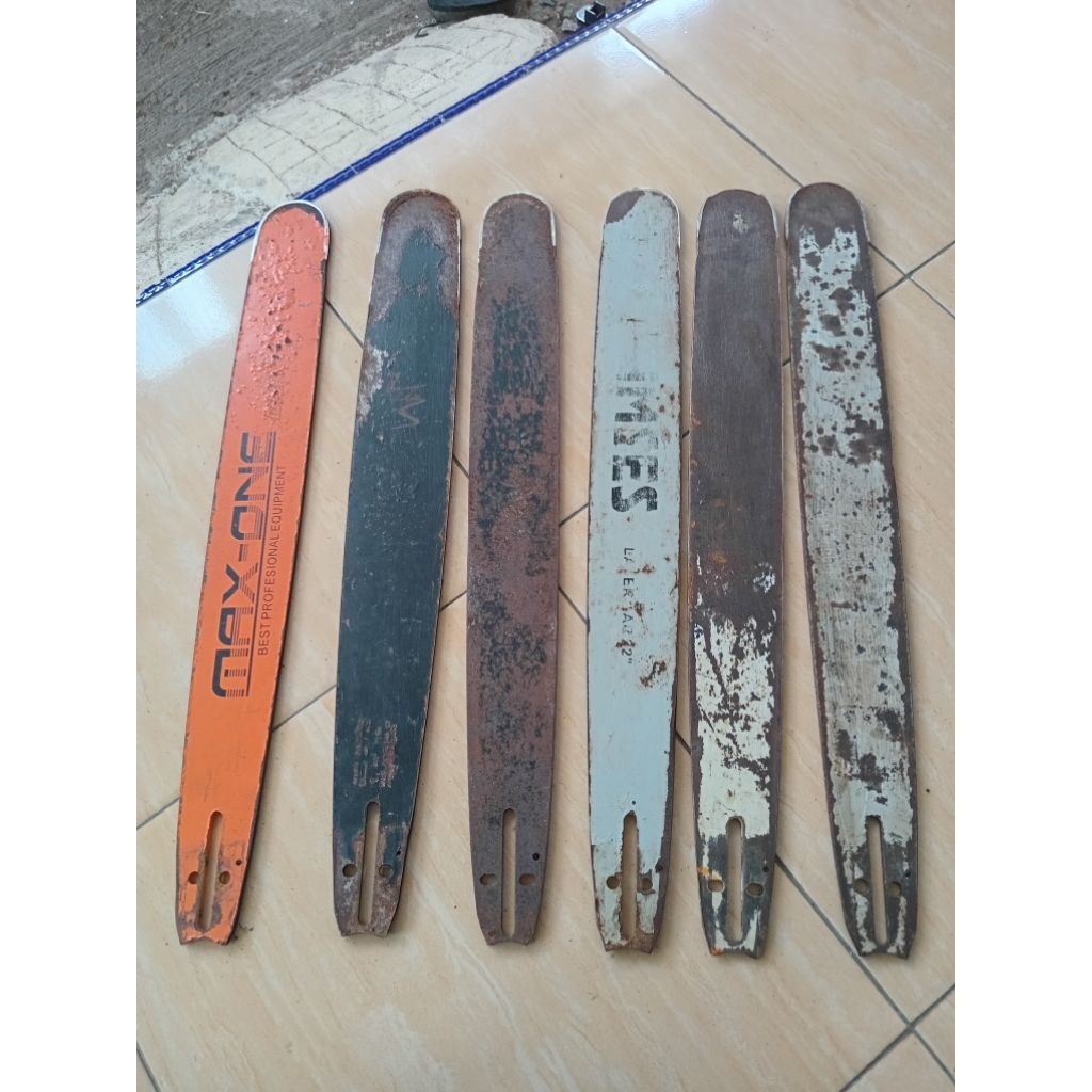 bar senso mini bekas/bar cainsaw mini bekas 22 inch panjang 60 cm harg per 1 biji kirim random/gambl
