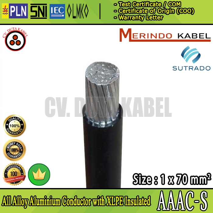 Kabel AAAC-S 1x70 mm2 SUTRADO / MERINDO /A3CS/1 x 70 mm2/1x70mm2/70 mm2/70mm