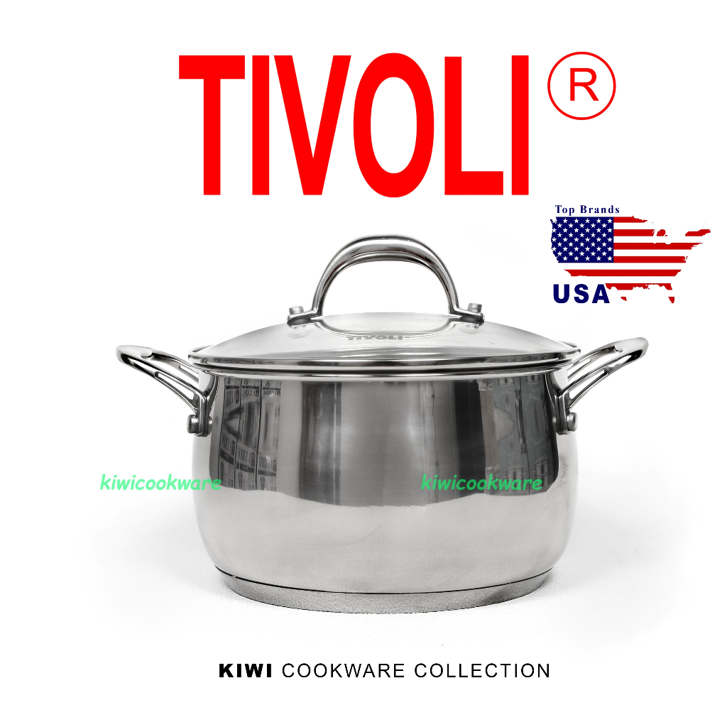 Tivoli Soup Pot 20cm Kapasitas 3.5L Panci Sup Stainless Steel Premium Ekspor Induction Aubecq