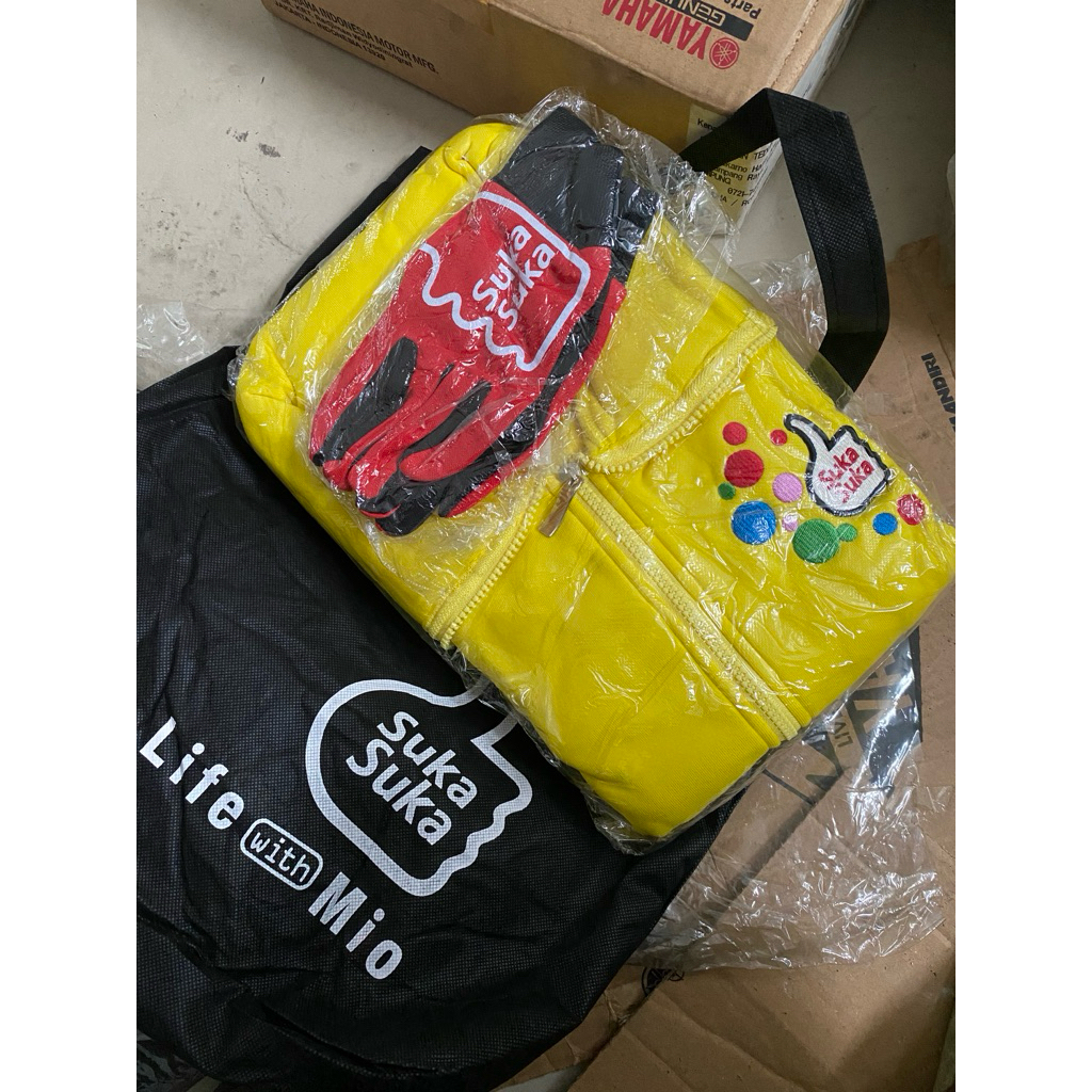 jacket dan sarung tangan mio suka suka ACC yamaha