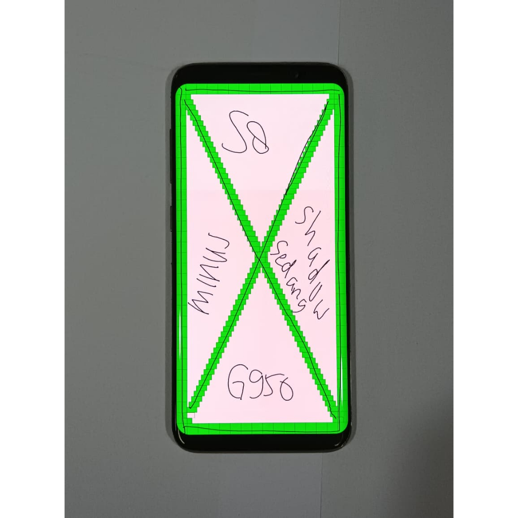 LCD SAMSUNG GALAXY S8 - G950 ORIGINAL SECOND COPOTAN MINUS SHADOW SEDANG