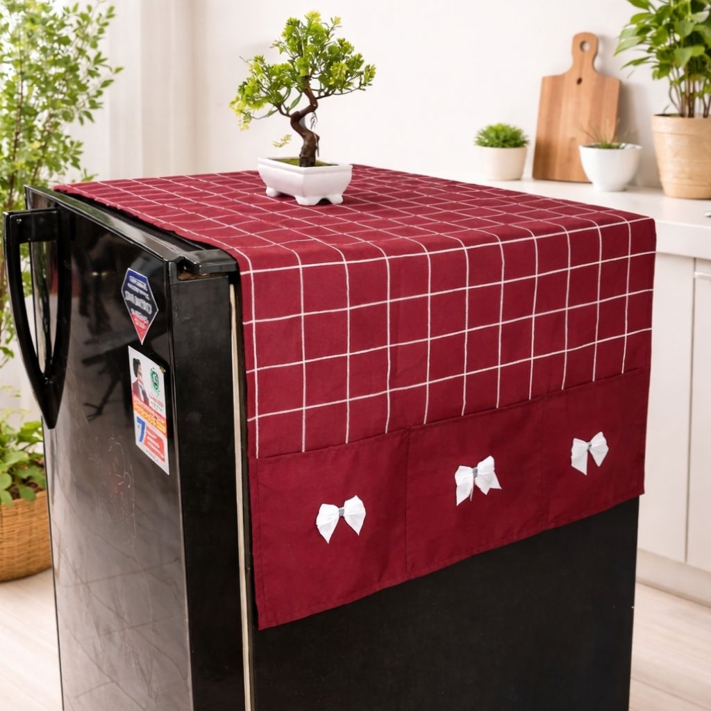 TUTUP KULKAS AESTHETIC/TAPLAK KULKAS ANTI DEBU/TAPLAK KULKAS/TAPLAK KULKAS AESTHETIC/PELINDUNG KULKA